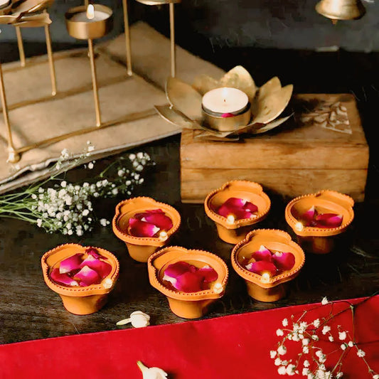 LED Light Water Sensor Diyas. Safe, Smart & Stunning Festival Lighting, (Pack of 6/12/18/24)